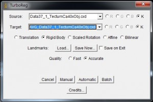 Image registration with TurboReg in ImageJ | Akira Muto's website